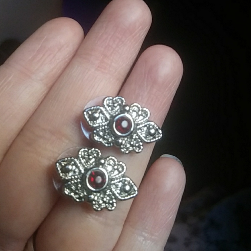 Ruby red Earrings